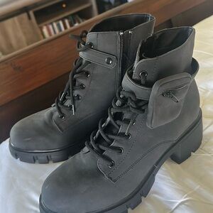Stylish Black Combat Boots